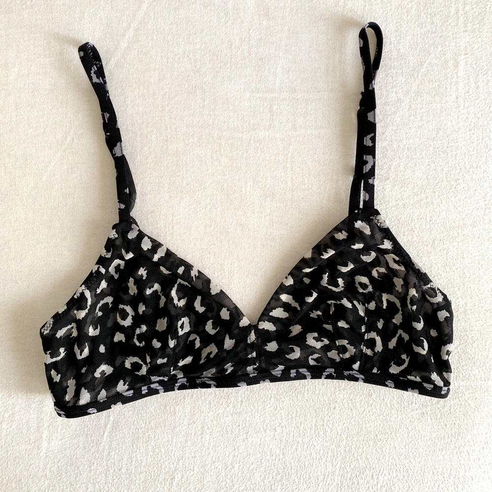 Black and white leopard bralette F21 Medium